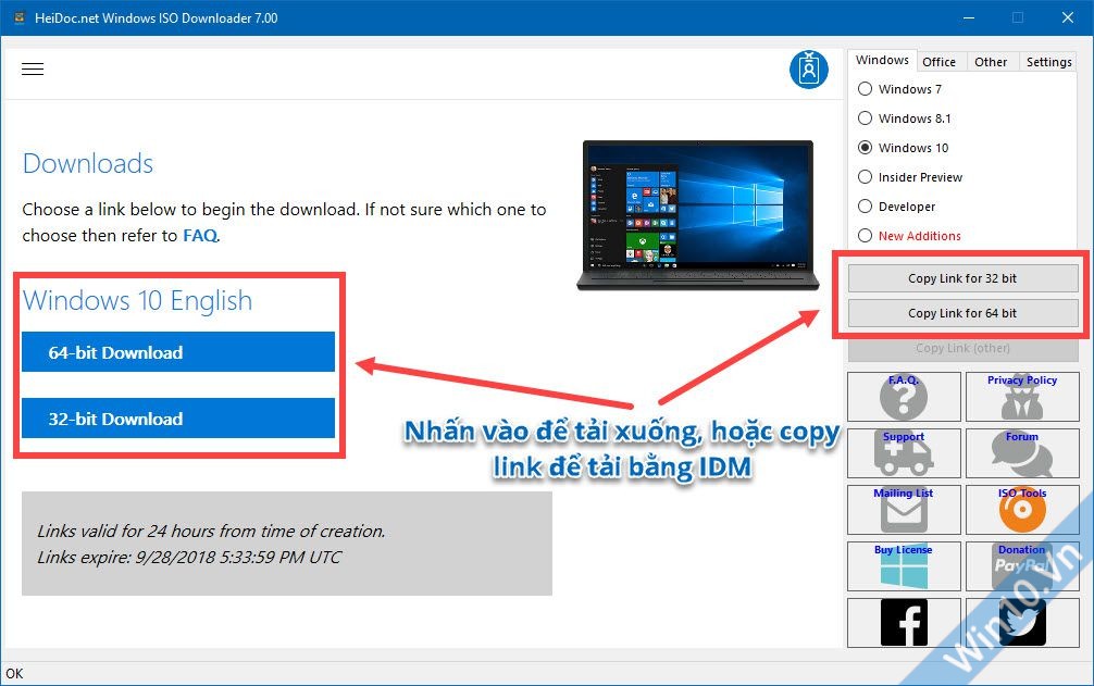 4 Cách Tự Tải File .ISO Windows 10 32bit 64bit Bản Chính Thức Từ Microsoft